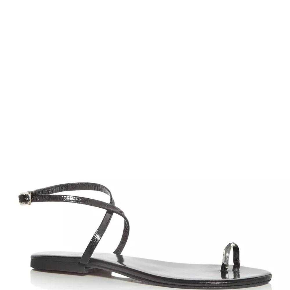 Jeffrey Campbell Atlántica Black Patent Silver toe ring. Size 6 NWB
